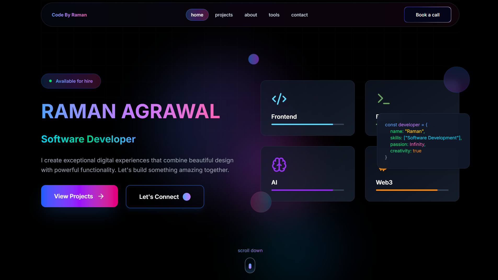 Raman • Fullstack Developer